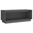 thumbnail image 2 of TV Cabinet Grey 90x35x35 cm Solid Wood Pine, 2 of 9