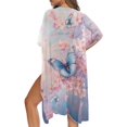 thumbnail image 5 of HELLHERO High Quality Fabrics Beach Cover Up for Poolside Flowy Long Butterflies Cherry Blossoms, 5 of 6