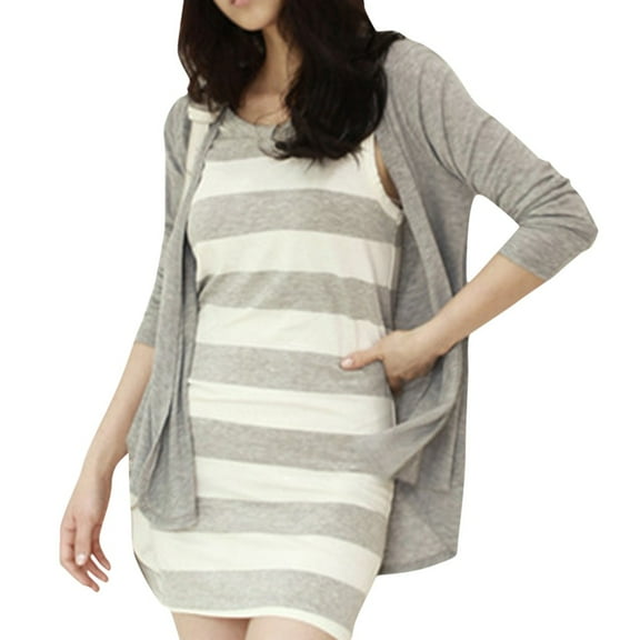 Cardigan for Women Winter Fall Fashion Pure Color Shirt Long Sleeve Leisure Thin Coat Tops