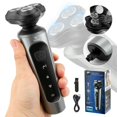 thumbnail image 1 of Rasoir Électrique pour Hommes Rasoir Humide et Sec Rechargeable Rotatif Sans Fil USB Rechargeable, 1 of 5