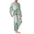Zufioo Vintage Rose1 Mens Pajamas Set, Mens LongSleeved Pajama and