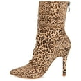 thumbnail image 3 of Journee Womens Markie Back Heel Zip Stiletto Booties, Widths Available, 3 of 10