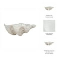 thumbnail image 4 of Textured Shell Decorative Bowl for Coffee Centerpiece Table Accent - Wavy Edge Design for Home, Kitchen Counter, or Catchall Dish - Coastal Basin Accent for Key and Candy Bowl - 5", Ivory & Tan, 4 of 12