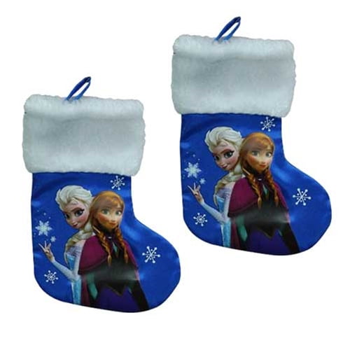 Disney Frozen Mini Christmas Stocking 8inch with Satin x2