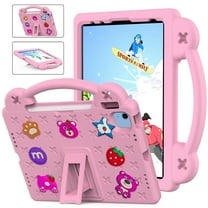 ELEHOLD Kids Case for iPad 10th Generation 10.9 Inch Case, EVA Foam Cute Cartoon Case with Built-in Kickstand Portable Handle Shockproof Full Body Case for iPad 10th Gen 2022,Pink
