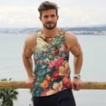 thumbnail image 6 of KLL Butterflies In Blooming Garden Print Men's Muscle Gym Workout Stringer Tank Tops Bodybuilding Fitness T-Shirts Tank Tops Men-3X-Large, 6 of 7