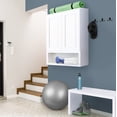 thumbnail image 3 of Design House Ready to Assemble Wall Mounted Fitness Cabinet in White, 33-Inch by 36-Inch by 12-Inch, 3 of 17
