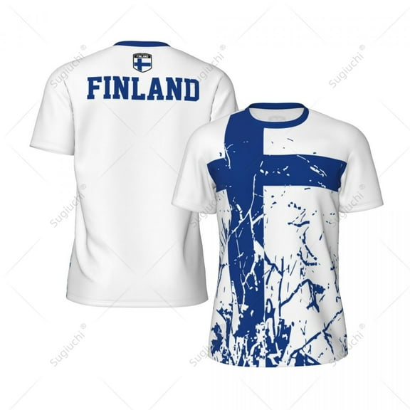 Exclusive design Finland Flag Grain 3D Printed Men For Running Bike Soccer Tennis Fitness Sports tshirt Mesh Fans Short T-shirt