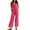 Hot Pink, variant on ZZwxWA Rompers for Women Dressy Women's Fashion Solid V-neck High Waist Waist Up Jumpsuit One Summer Rompers for Women 2025 up to 45% Off
