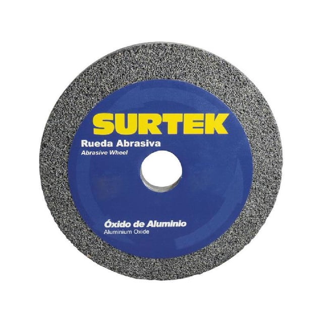 Rueda abrasiva de óxido de aluminio 6x3/4in grano 60 - Codigo: 128005 - Marca: Surtek Urrea 128005