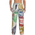 thumbnail image 3 of Bingfone Travel Stamp Mens All Over Print Sleep Pajama Pants-Small, 3 of 9