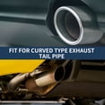 thumbnail image 3 of Exhaust Tip Rear 1.5" - 3.1"  Inlet 3.5" Outlet 6.9" Length Tailpipe for Toyota Land Cruiser 150 Prado 10-18 Stainless Steel Silver Tone Bolt on, 3 of 7