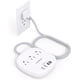 thumbnail image 1 of Regleta de enchufe plano, cable de extensión ultraplano de 5 pies - 3 salidas 4 puertos USB (2 USB C) Estación de carga de escritorio de 22,5 W/4,5 A, regleta sin protección contra sobretensiones para, 1 of 3