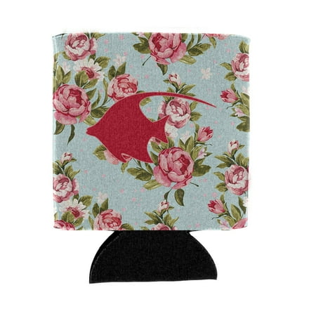 

Caroline s Treasures BB1019-RS-BU-CC Fish - Angel Fish Shabby Chic Blue Roses Can or Bottle Hugger Blue Can Hugger