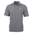 thumbnail image 2 of Men's Cutter & Buck Black Miami Dolphins Big & Tall Virtue Eco Pique Stripe Tri-Blend Recycled Polo, 2 of 3
