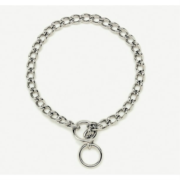 Titan Chain Training Dog Collar Fine Nickel, Chrome 2 mm x 18 in PDS
