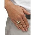 thumbnail image 3 of PalmBeach Jewelry Men's Emerald-Cut Genuine Black Onyx Praying Hands or Textured Cross Two-Tone Ring Gold-Plated, 3 of 6