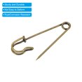 thumbnail image 4 of Uxcell Safety Pins 1.5 Inch Large Metal Sewing Pins Bronze Tone 50Pcs, 4 of 5