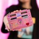 thumbnail image 2 of Cartera con lentejuelas y bordado de amor para mujer, con hebilla y cierre de cremallera, minicarteras, ultrafinas, de color cristal, 2 of 5