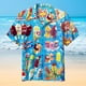 thumbnail image 5 of Camisa hawaiana con estampado de helado para hombre, camisa holgada de manga corta con estampado 3D de empalmes coloridos, blusa con solapa para verano, 5 of 5