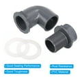 thumbnail image 4 of Uxcell Elbow Water Tank Pipe Connector, Coupling Fitting Adapter Gray 40mm 3, 4 of 4