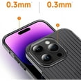 thumbnail image 4 of Compatible with iPhone Case,Ultra Thin Wave Stripe Pattern Crystal Clear Transparent Full Body Protection Soft Shockproof Cover Phone Case (Black,iPhone 14), 4 of 7