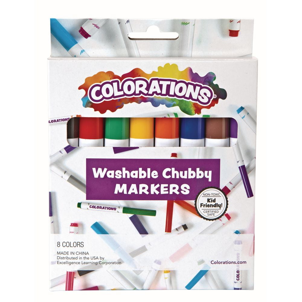 Colorations Chubby Markers - 8 Colors, 24 Packs
