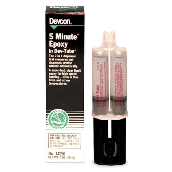 Devcon 14250 General Purpose Epoxy, Begins to Harden in 5 Minutes, 25mL Dev-Tube