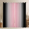 thumbnail image 2 of Pink Darkening Drapes Ombre Black Blackout Curtains for Bedroom Living Room for Kids Decor Gradient Style Blackout Curtains Abstract Window Treatments 42"W x 96"L (Pack of 2), 2 of 6