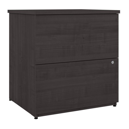 UPC: 0063753069229 | Bestar Ridgeley 28W 2 Drawer Lateral File Cabinet in medium gray maple