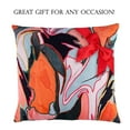 thumbnail image 5 of Boho Style Floral Printed Cotton Embroidered Square Decorative Pillow, 5 of 7