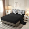 thumbnail image 5 of meiyoeat Graffiti Letter D Twin Bedding for Kids, Checkered Grid Bedding Comforter Set for Bedroom, Black White, Black Reversible, 7 Pieces, 5 of 6