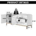 thumbnail image 3 of Boyel Living Sideboard Buffet Cabinet with 3 Drawers & 2 Doors, White TV Stand w/ Storage, Wood Dresser Buffet Cabinet for Dining Room Living Room, Entryway, 3 of 6