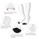 thumbnail image 3 of Fotbe White Calcetas Divertidas Estampadas para Hombre y Mujer, Calcetas de Algodón hasta la Rodilla para Caminar, Correr, Enfermería y Embarazo, 3 of 6