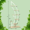thumbnail image 3 of Costway 6 Tier Potted Metal Plant Stand Rack Curved Stand Holder Display Shelf with Hook White, 3 of 10