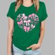 thumbnail image 5 of Camisetas de Manga Corta para las Mujeres de Moda Imprimir Cuello Redondo Camiseta, Mezcla de Poliéster Ligero para Primavera Verano Otoño, 5 of 8