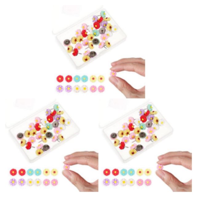 Decodeary 30 Pcs/ensemble Punaises et Poussoirs Pratiques Solution pour Organiser 3ensemble