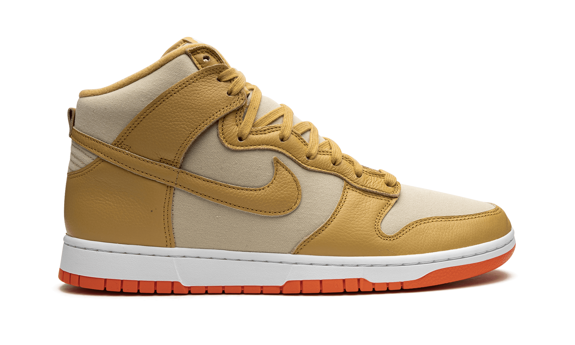NIKE MENS Dunk High "Gold Canvas" DV7215 700 from Stadium Goods