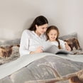 thumbnail image 5 of Castle Fairy Highland Bull Full Size Comforter Sets 3-Piece for Kids Teens Adults,Farmhouse Animal Bedding Comforter Set,Exotic Style Lightweight Bedding Sets,Breathable Home Decor,Reversible, 5 of 8
