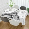 thumbnail image 4 of Coolnut Rectangle Tablecloth,Paris Eiffel Tower Table Cover Kitchenation Dinner for Party Holiday Hotel BBQ-Machine Washable 54x54In Decor Gift, 4 of 7