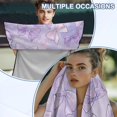 thumbnail image 6 of Bulopur Cute Front Car Seat Towel for Women Lavender Bow Breathable Sweat Carseat Protector with Storage Bag for Yoga Vacation Soft Fit SUV Sedan Truck 1pcs, 6 of 7