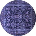 thumbnail image 1 of Ahgly Company Indoor Round Persian Blue Traditional Area Rugs, 6' Round, 1 of 4