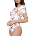 thumbnail image 5 of Cauagu Starfish 1 Women's Crew Neck Round Short Sleeve T Shirts Tops Bodysuit Daily Jumpsuit-Medium, 5 of 7