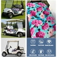 thumbnail image 6 of Charming Floral Print Golf Cart Seat Cover 51" x 31" Front Bench Protector Fits Most Brands Cooling Comfort Fabric, 6 of 8