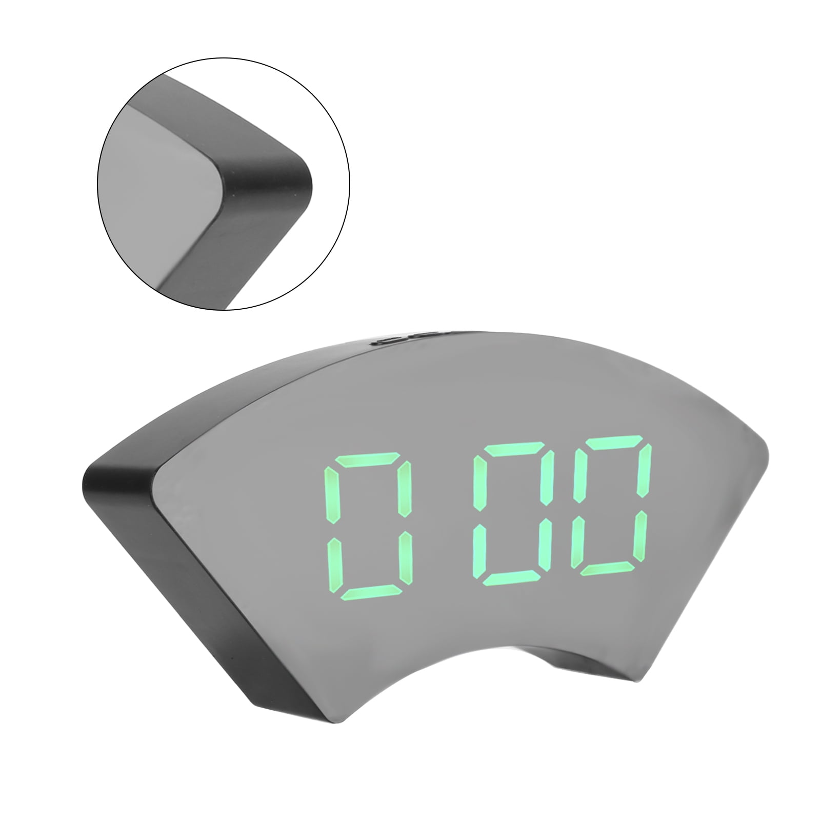 Senjay Digital Mirror Clock, 2 Levels Brightness Clock For Bedroom