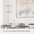 thumbnail image 5 of Hunter - Squire Manor 4-light Chrome, Medium Size Pendant Light, Dimmable, Modern Style, Rectangle Shaped, for Bedrooms, Dining, Living Rooms - 19480, 5 of 7