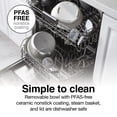 thumbnail image 6 of Proctor Silex 16 Cup Rice Cooker & Food Steamer with Steam & Rinse Basket, Black, 6 of 8