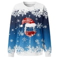 thumbnail image 4 of Atogsazn Women's Christmas Sweatshirt Casual Loose Long Sleeve Pullover Sweatshirts Festival Tops Clothing 01-Blue XXXL Fashion, 4 of 4