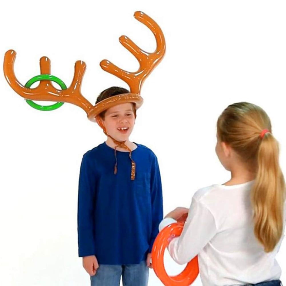 Lowestbest 2 Pack Inflatable Reindeer, Reindeer Antler Ring Toss Game for Holiday Party Favors Lowestbest 2 Pack Inflatable Reindeer, Reindeer Antler Ring Toss Game for Holiday Party Favors