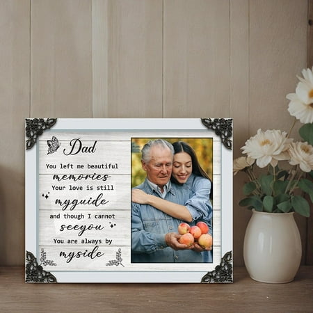 Personalized Dad Memorial Photo Frame In Loving Memory Keepsake Gift 5x7 or 4x6 Picture Frame Dad Remembrance Memorial Gift